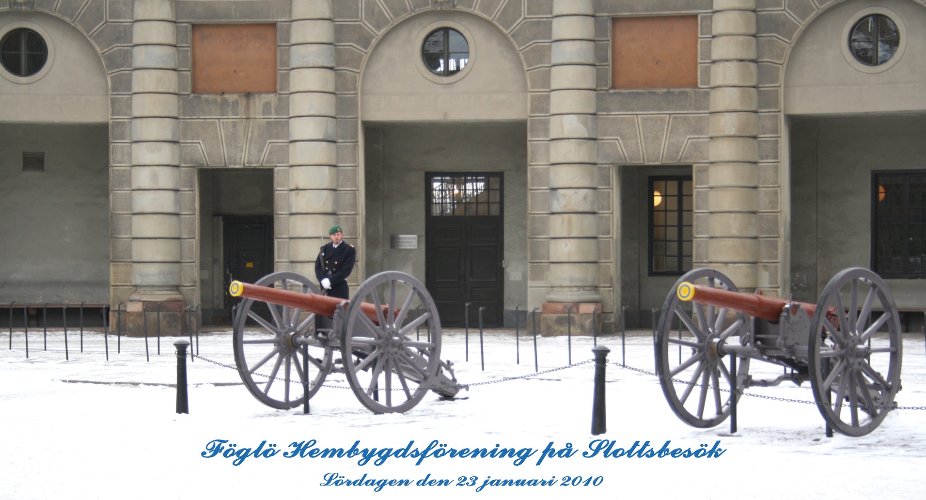 Föglö Hembygdsförenings besök på Slottet i Stockholm 23.1.2010.